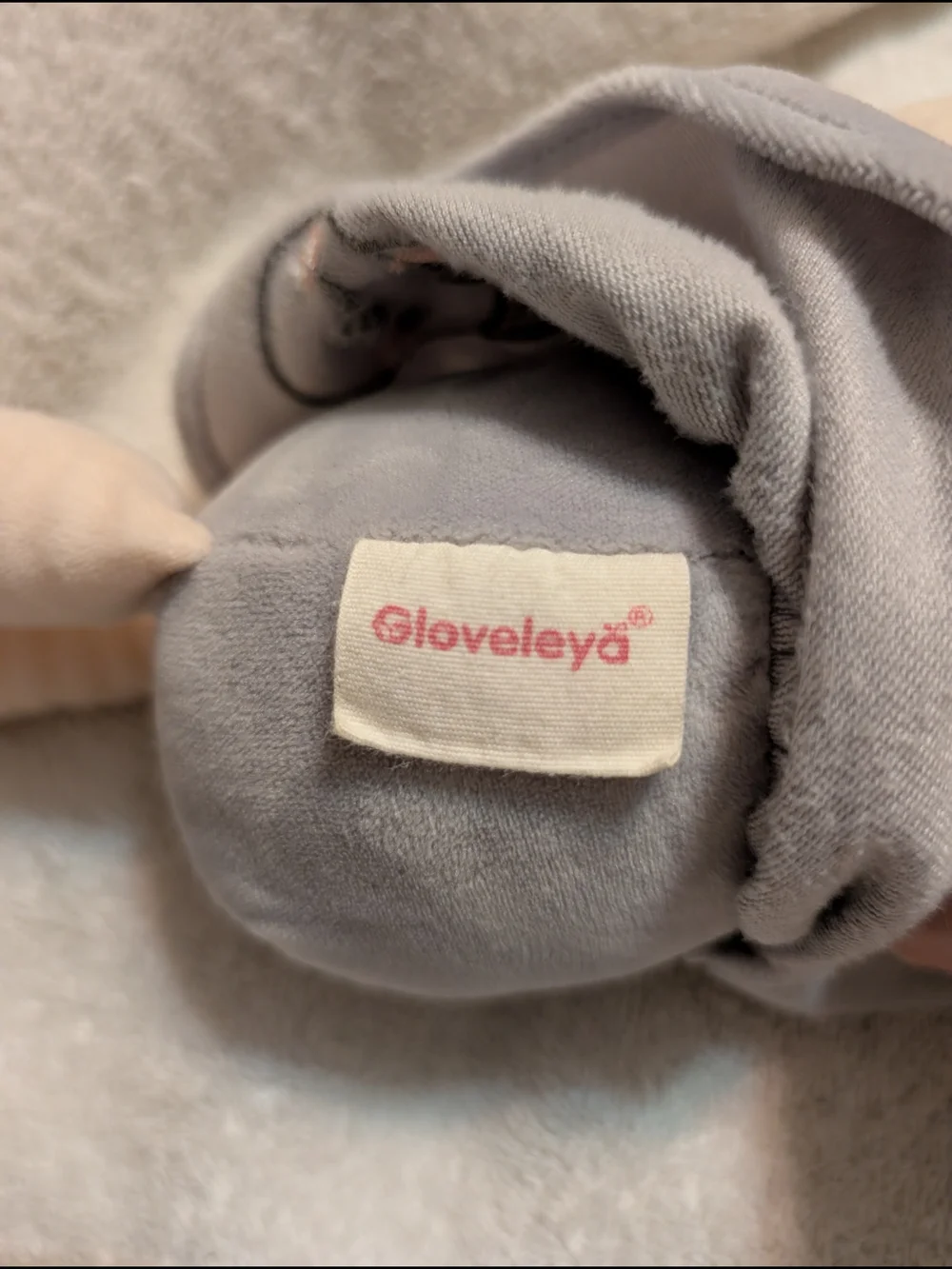 Gloveleya Glush Gray Bunny Dress Doll - Soft Comfort Toy